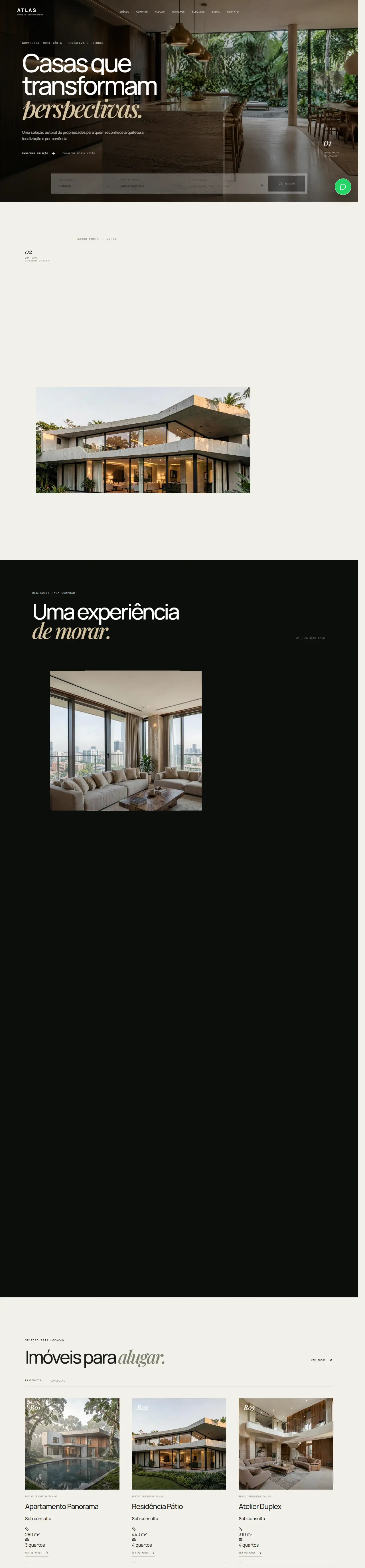 Print oficial da página inicial de Imobiliária Prime Properties